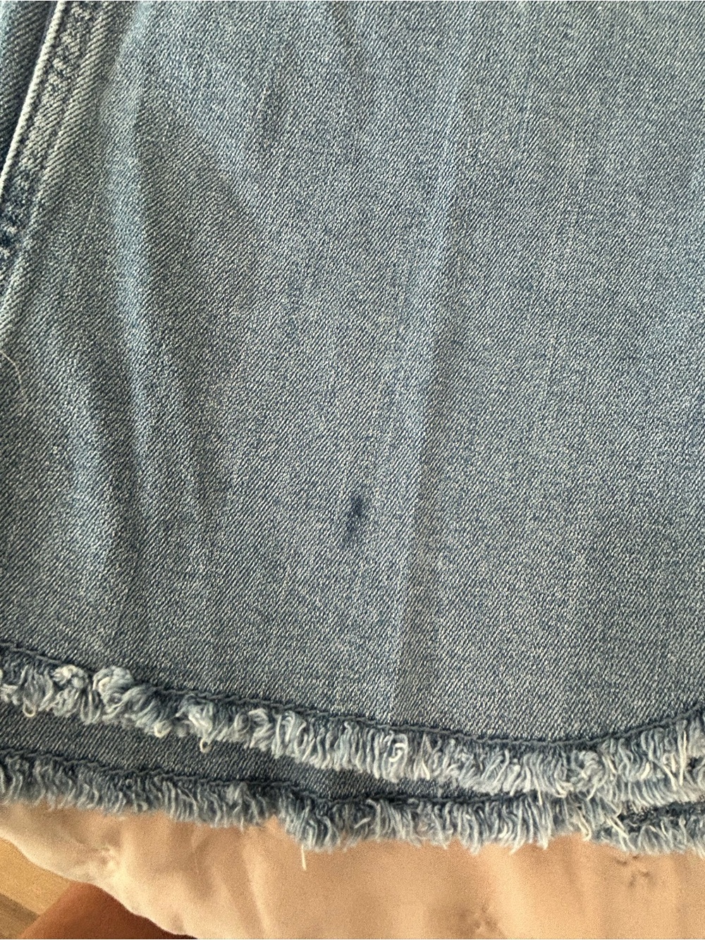J. Jill Women's Straight-Leg Denim Jeans in Blue with Frayed Hem - Picture 5 of 6